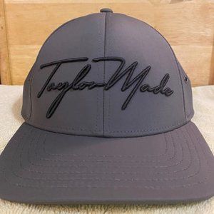 Taylor Made Gray Signature Adjustable Lightweight Embroidered Golf Cap - EUC